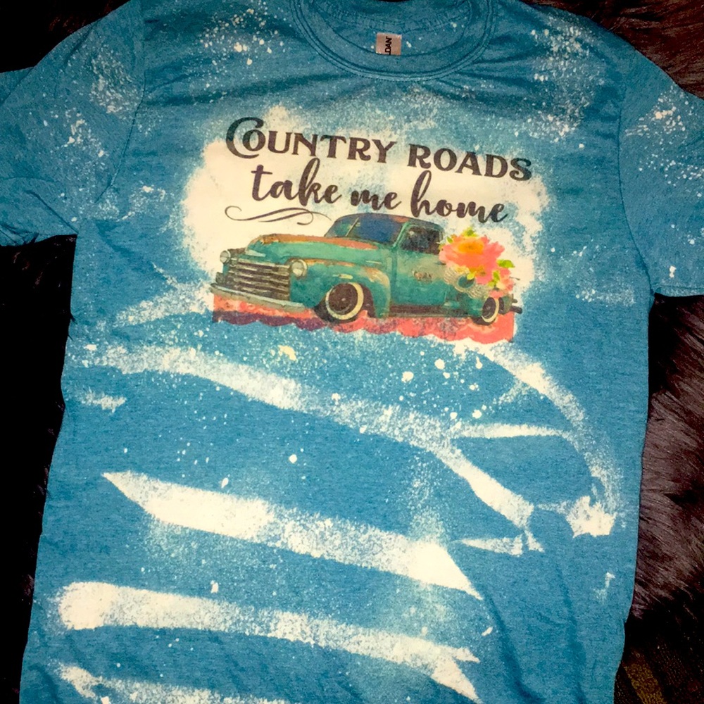 Country Roads Take Me Home Bleached T-Shirt